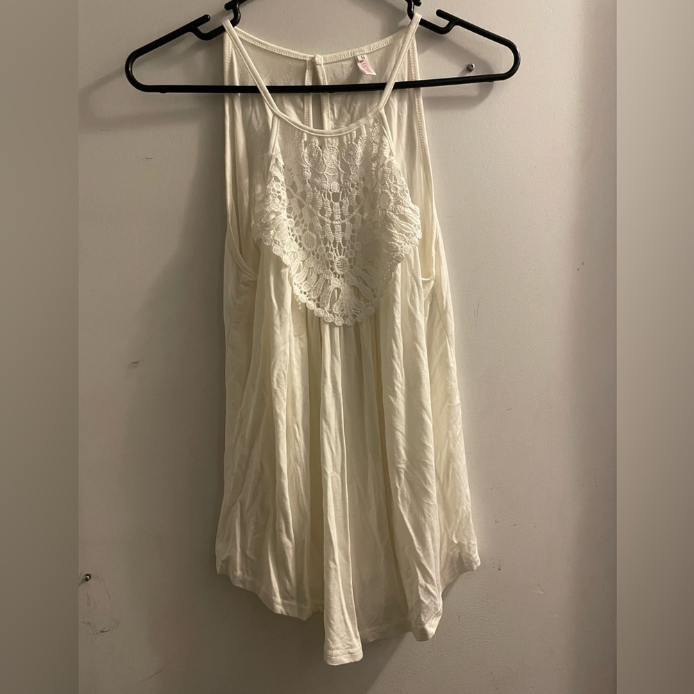 White flowy tank top.